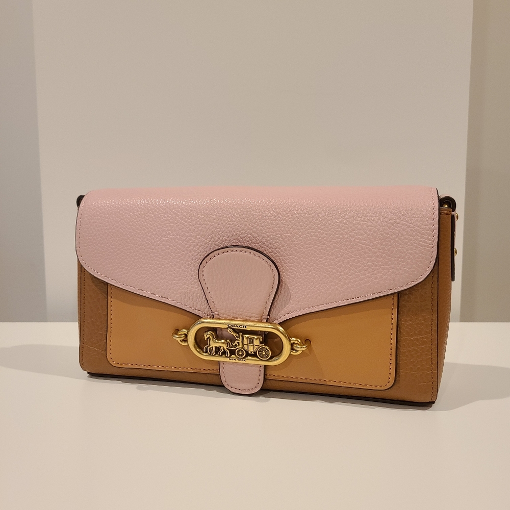 Pink and Tan Coach Purse